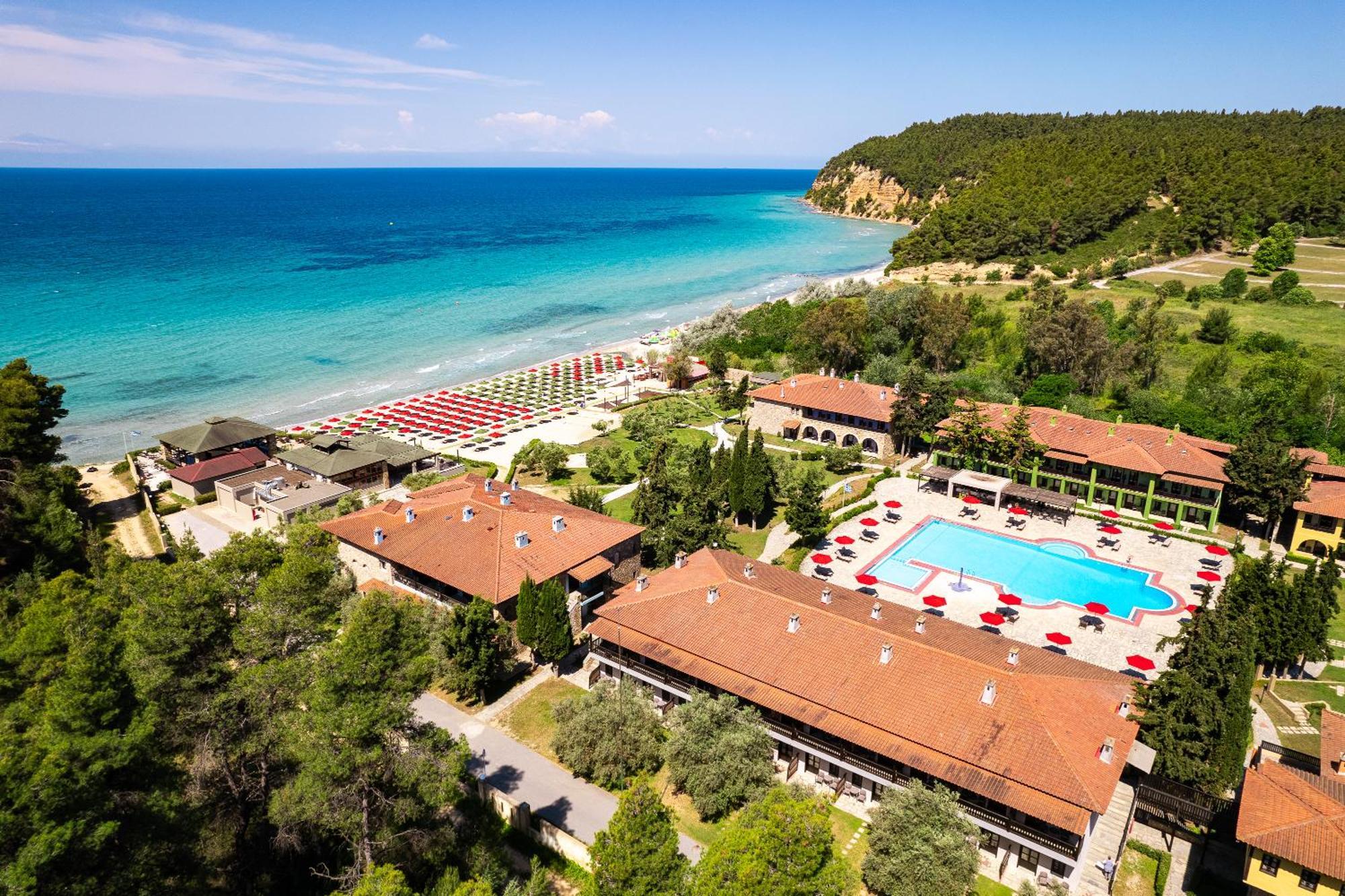 Simantro Resort Sani  Exterior photo Aerial view of the resort
