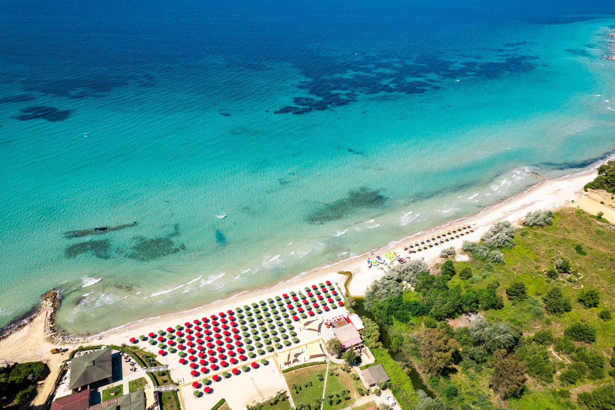 Simantro Resort Sani  Exterior photo Aerial view of the beach