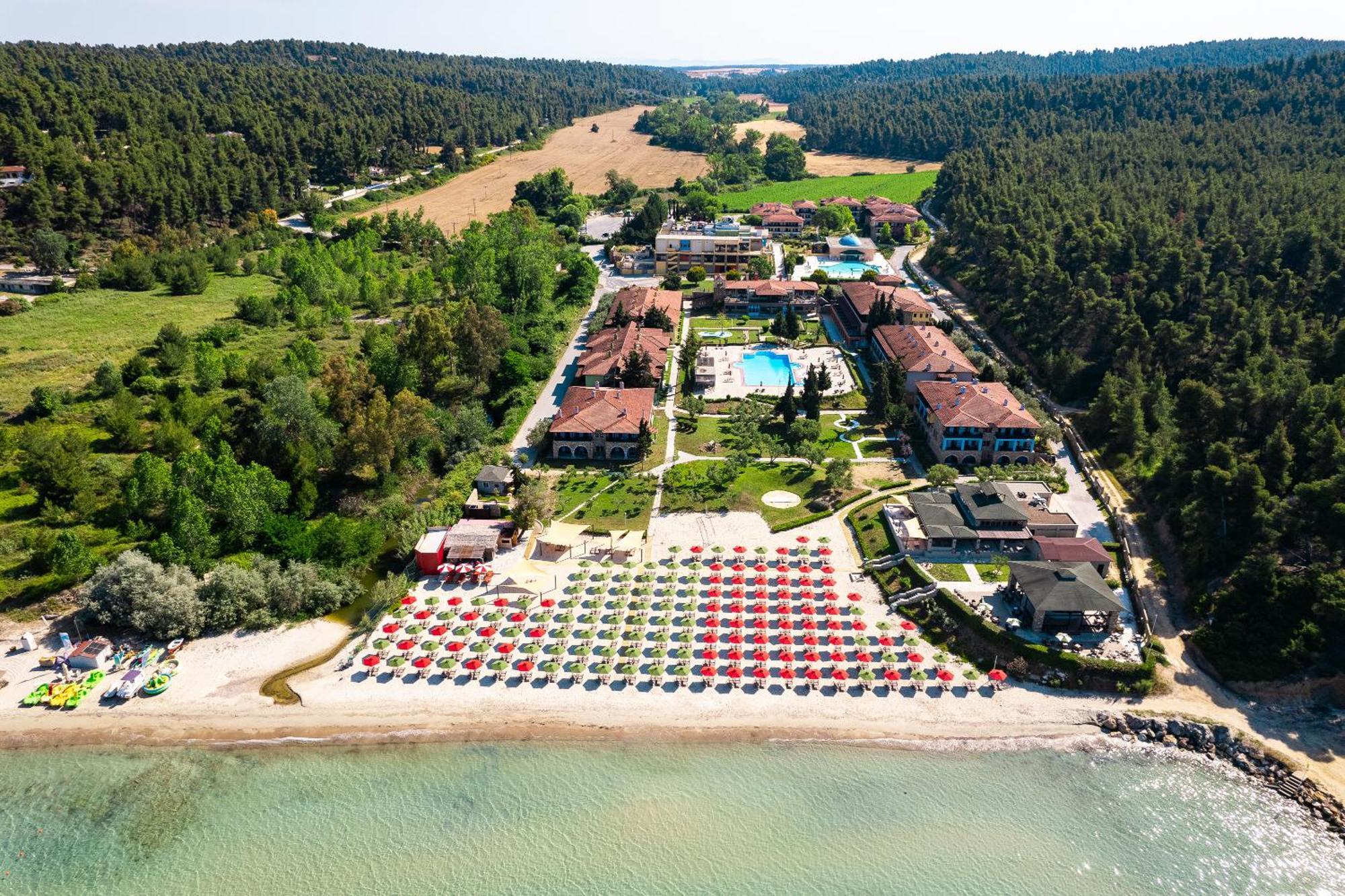 Simantro Resort Sani  Exterior photo Aerial view of the resort