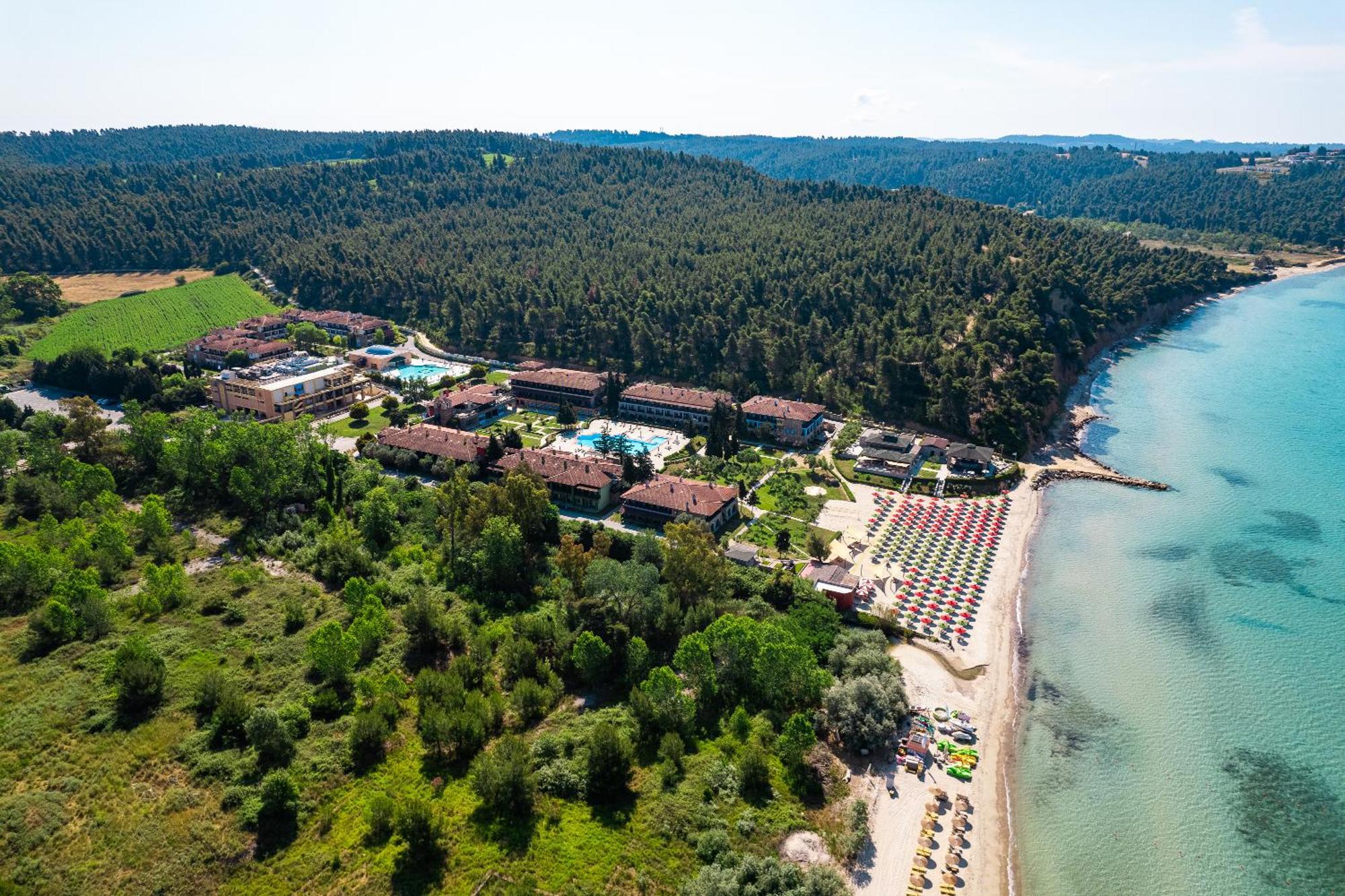Simantro Resort Sani  Exterior photo Aerial view of the resort